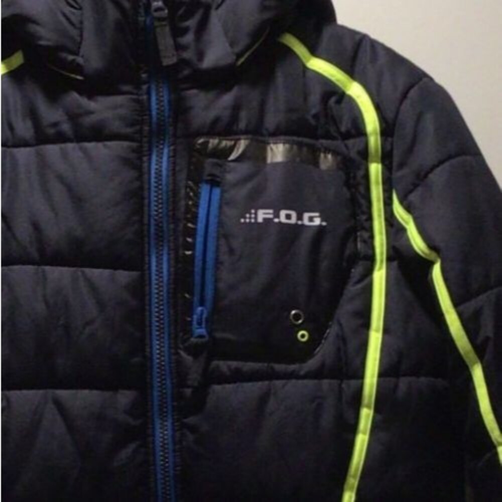 KIDS PUFFER JACKET COAT F.O.G. BY LONDON FOG Large 14/16  lightweight outer READ - Picture 3 of 15